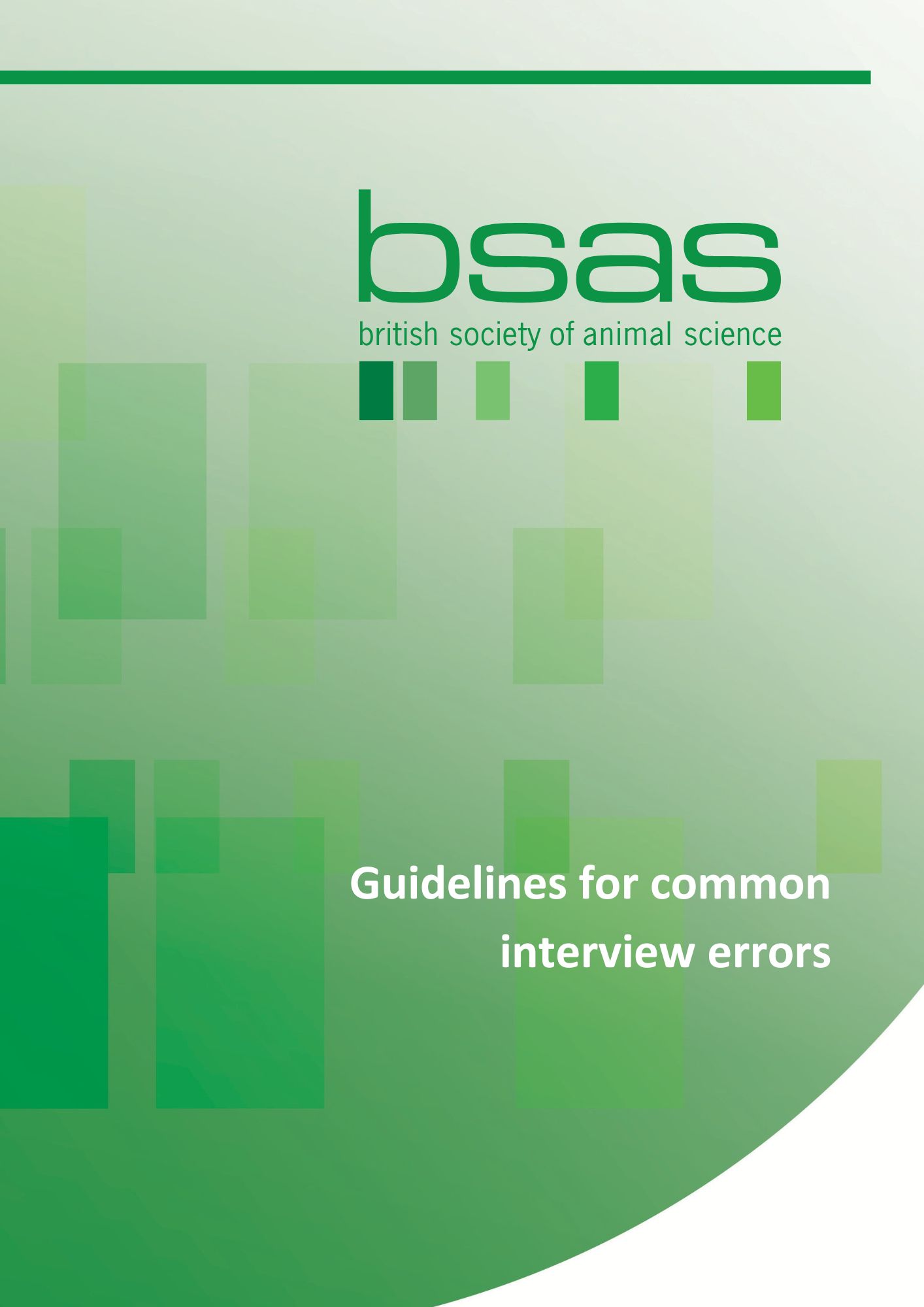 Guidelines for common interview errors